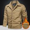 Spring Autumn Winter Jacket Men Cotton Windbreaker Coat Men's Jackets Man Cargo Casual Jacket Mens Clothes Plus Velvet Jacket Plus Size
