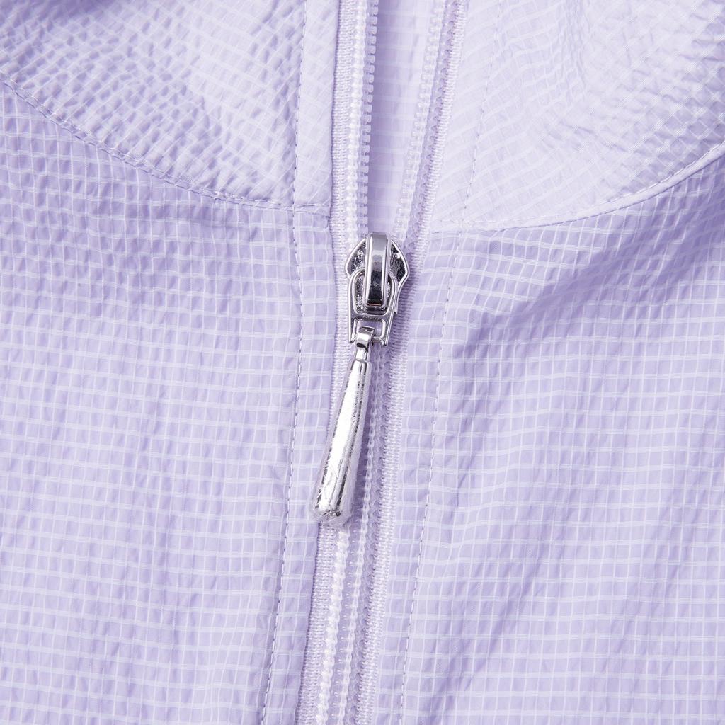 Li Ning Sports Lifestyle Series Solid Color Zipper Stand Collar Comfortable Breathable Versatile Windbreaker Women Outerwear Purple AFDV992-1