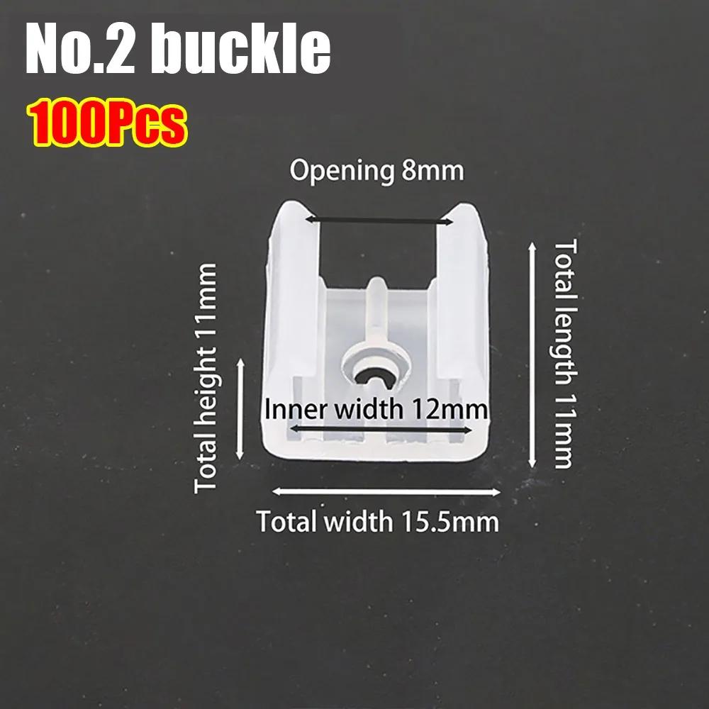 100 Stück 220V Flexible COB LED Streifen Befestigungsclips Kunststoff 8-20mm Licht Montage Schnalle Lampenfassung Zubehör 5050/5730/2835