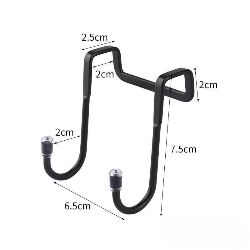 Stainless Steel Hook Free Punching Double S-Shape Hook Kitchen Bathroom Cabinet Door Back Type Coat Towel Storage Hanger