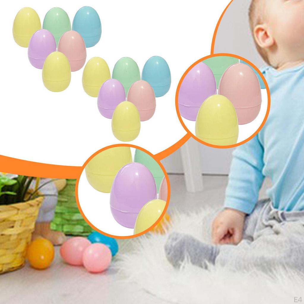 12 Stück Befüllbare Ostereier Korbfüller 6cm Spielzeug Partygeschenke zum Befüllen mit Süßigkeiten Gruppe