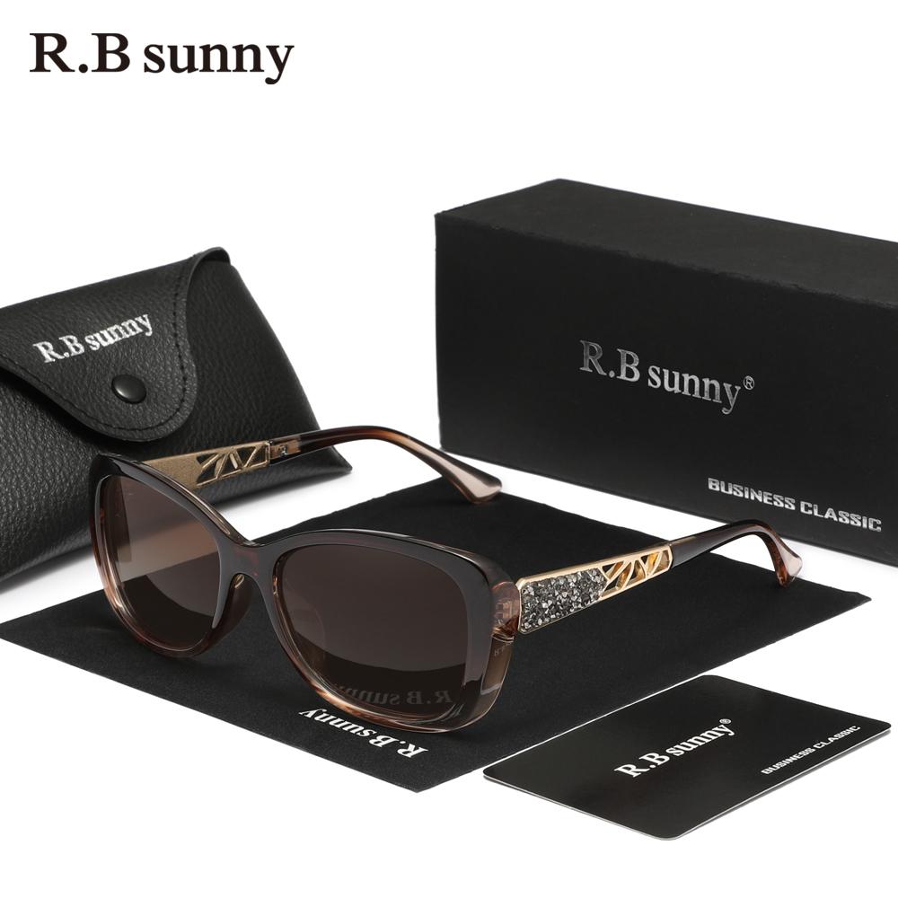 

RBsunny женские модные солнцезащитные очки-бабочки в полной оправе UV400 защитные очки для глаз роскошные поляризованные овальные аксессуары для вождения очки коричневый
