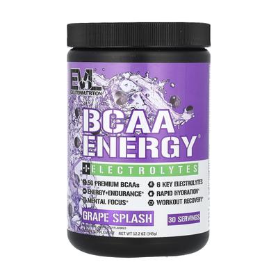 BCAA Energy Plus Electrolytes, Grape Splash, 12.2 Oz (345 G)