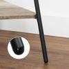VASAGLE Rack Stand, Coat Tree, Hall Tree Free Standing, Industrial Style, with 2 Shelves, for Clothes, Hat, Bag, Greige and Black