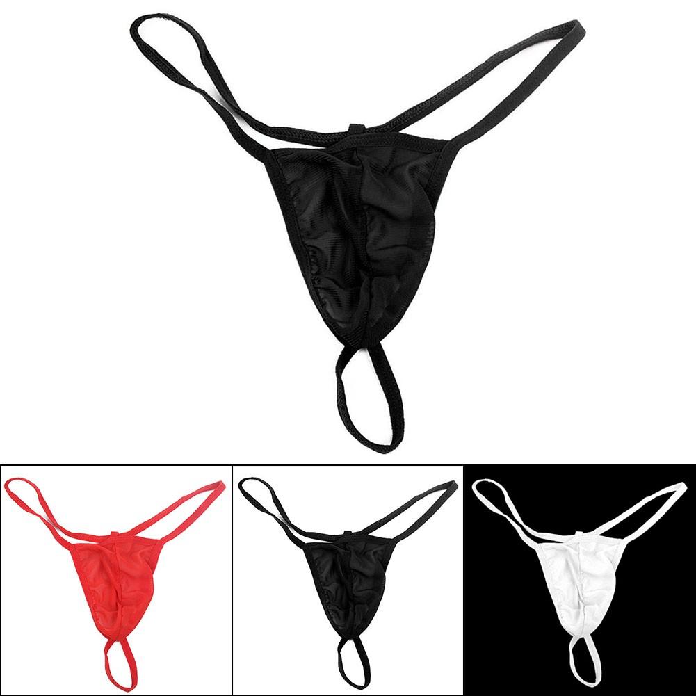 Comfortable Men G-string Underwear Sheer Briefs Underpants Thongs Bikini
