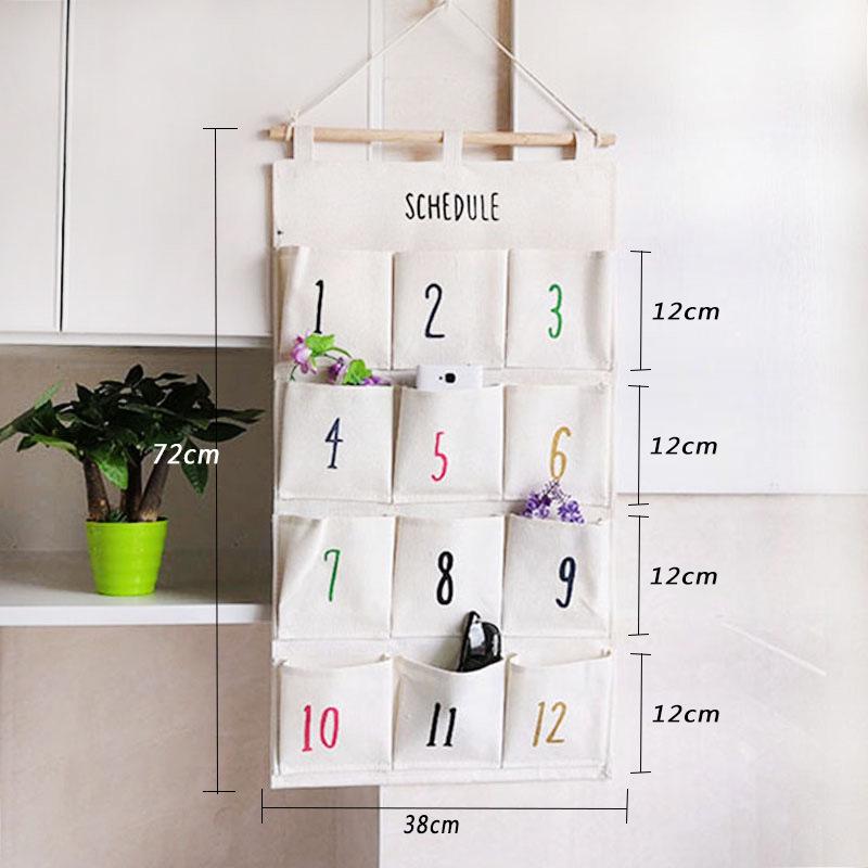 Wen'er Wandmontierte Mehrschichtige Hängeaufbewahrungstasche für Studentenwohnheime