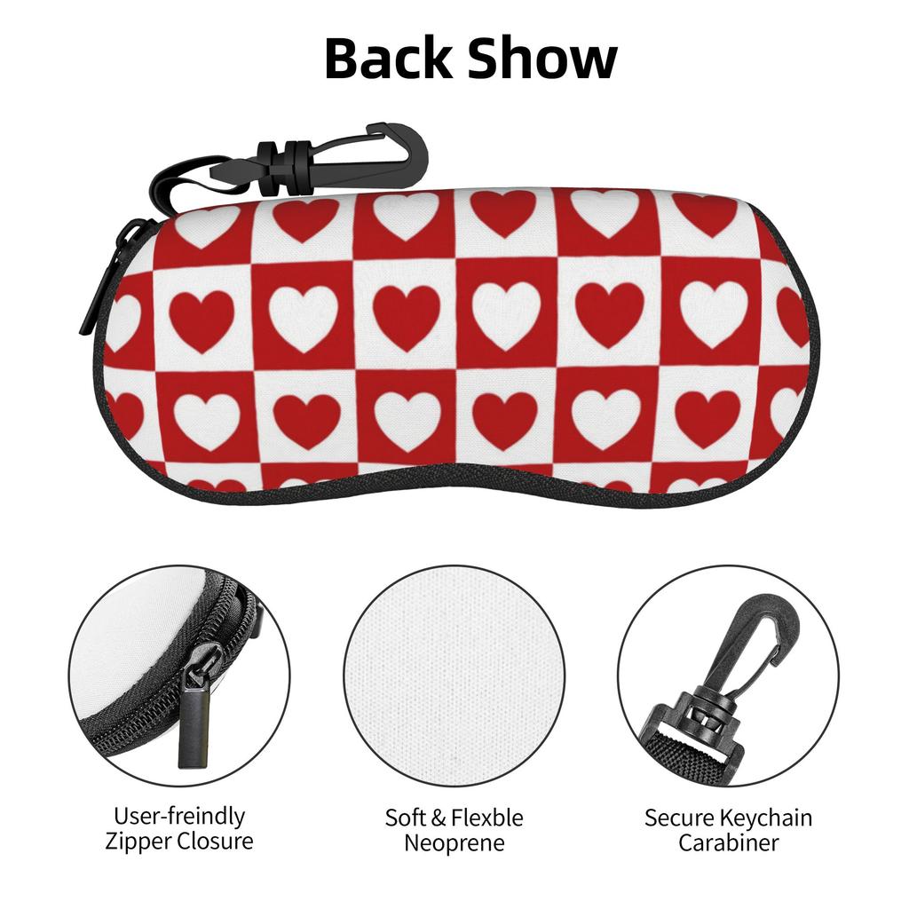 Harajuku Romantic pink hearts gift Glasses Case Anti-Fall Accessories  Glasses Storage Box Anti-Pressure Sunglasses Box