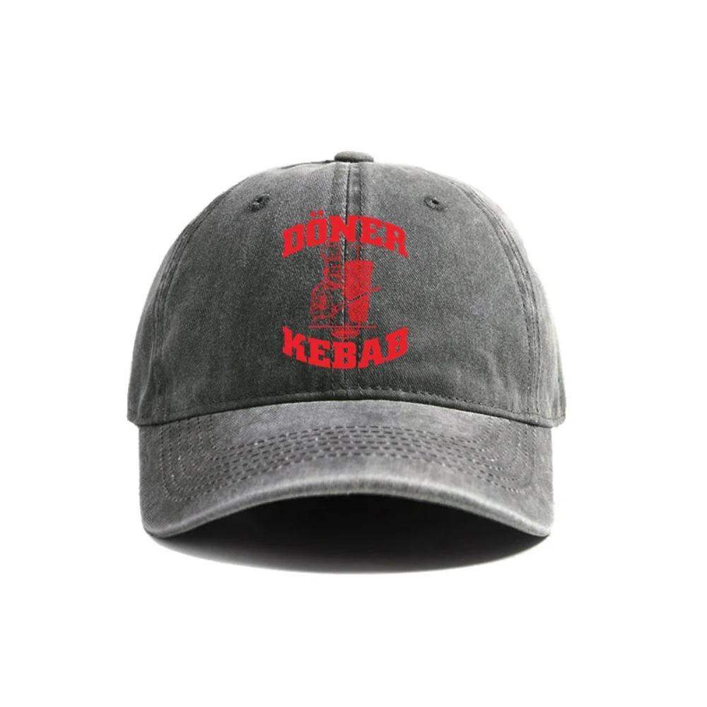 Döner Kebab Baseballkappe Distressed Hüte Kappe Döner Kebab Herren Retro Outdoor Sommer Verstellbare Mütze