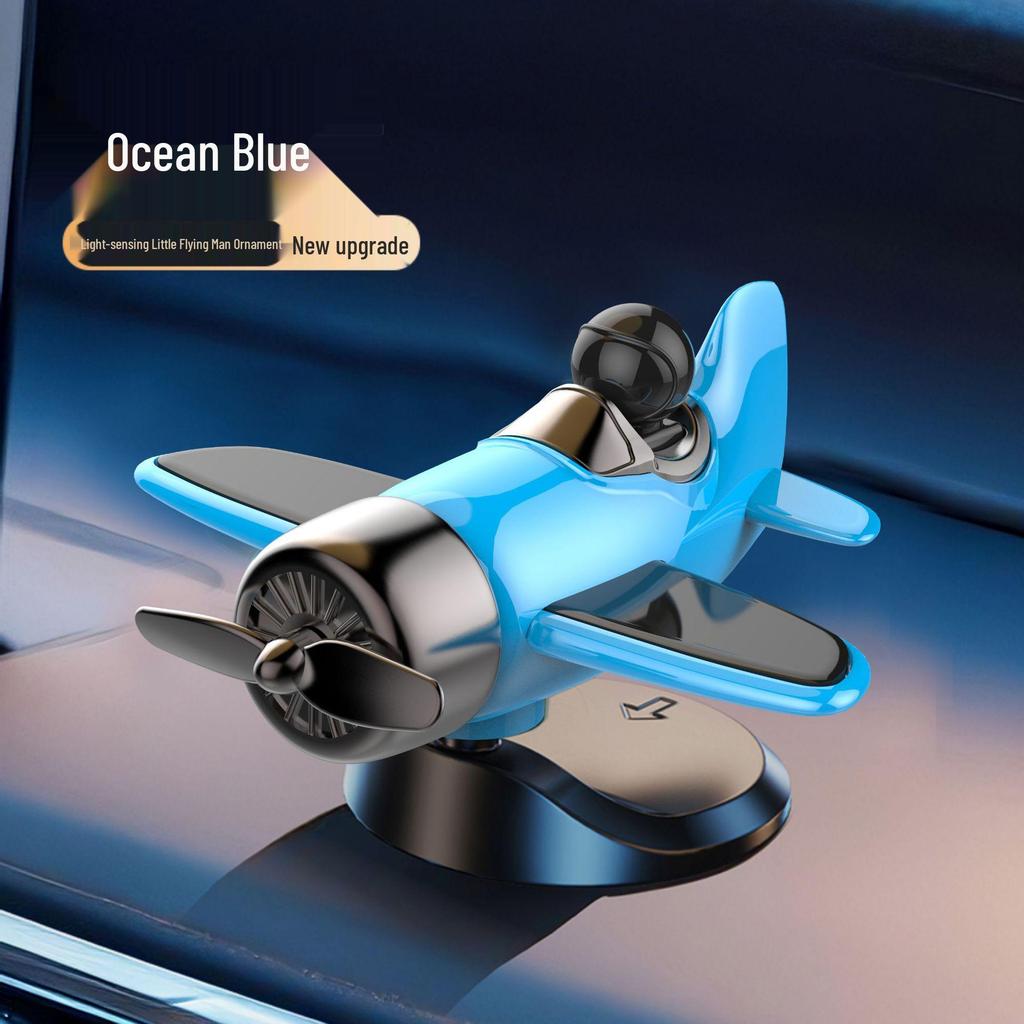Solar-Powered Rotating Car Ornament: Soaring Little Flying Man