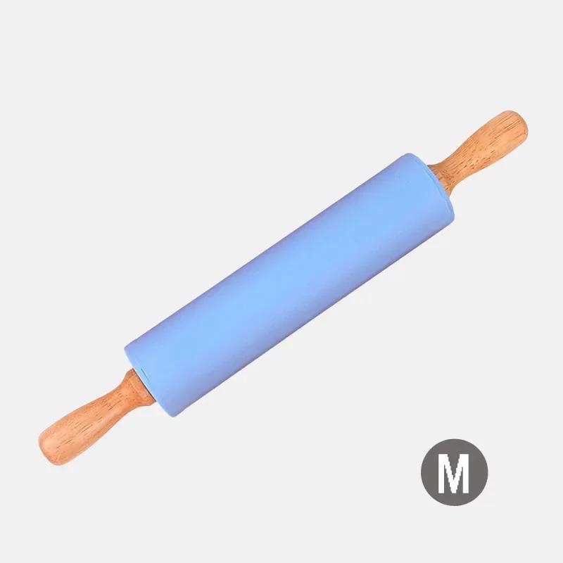 Non-Stick Pastry Dough Flour Roller, Pizza Pasta Roller, Kitchen Pastry Baking Tool with Wooden Handle