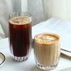 80ml/285ml/340ml Vertical Striped Water Cup Transparent Cocktail Glass Iced Coffee Latte Mocha Cups Drinkware Bar Whiskey Glass