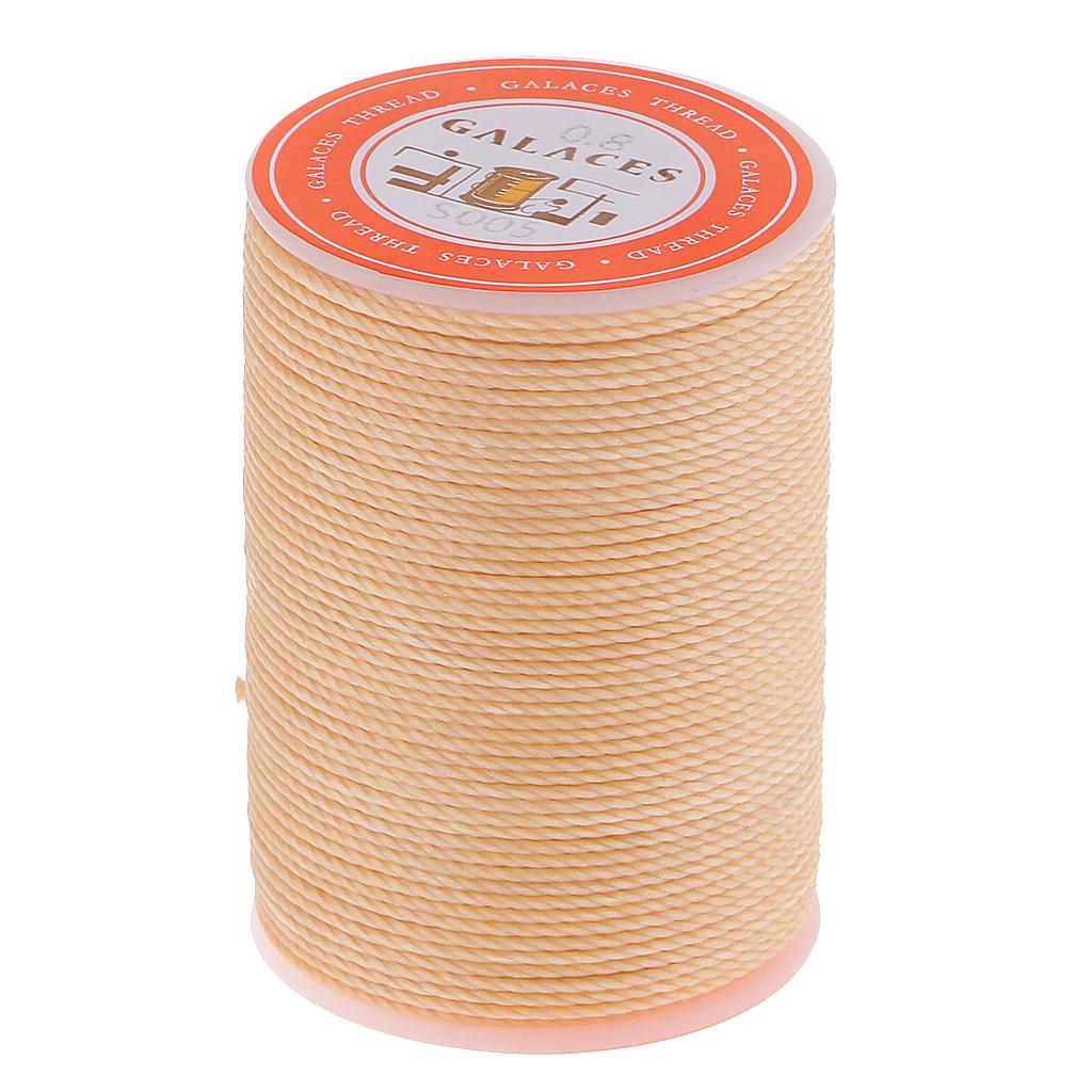 0.8mm Diameter Leather Craft Needlework Sewing DIY Round Cord Linen Thread Cord, 5 Pieces