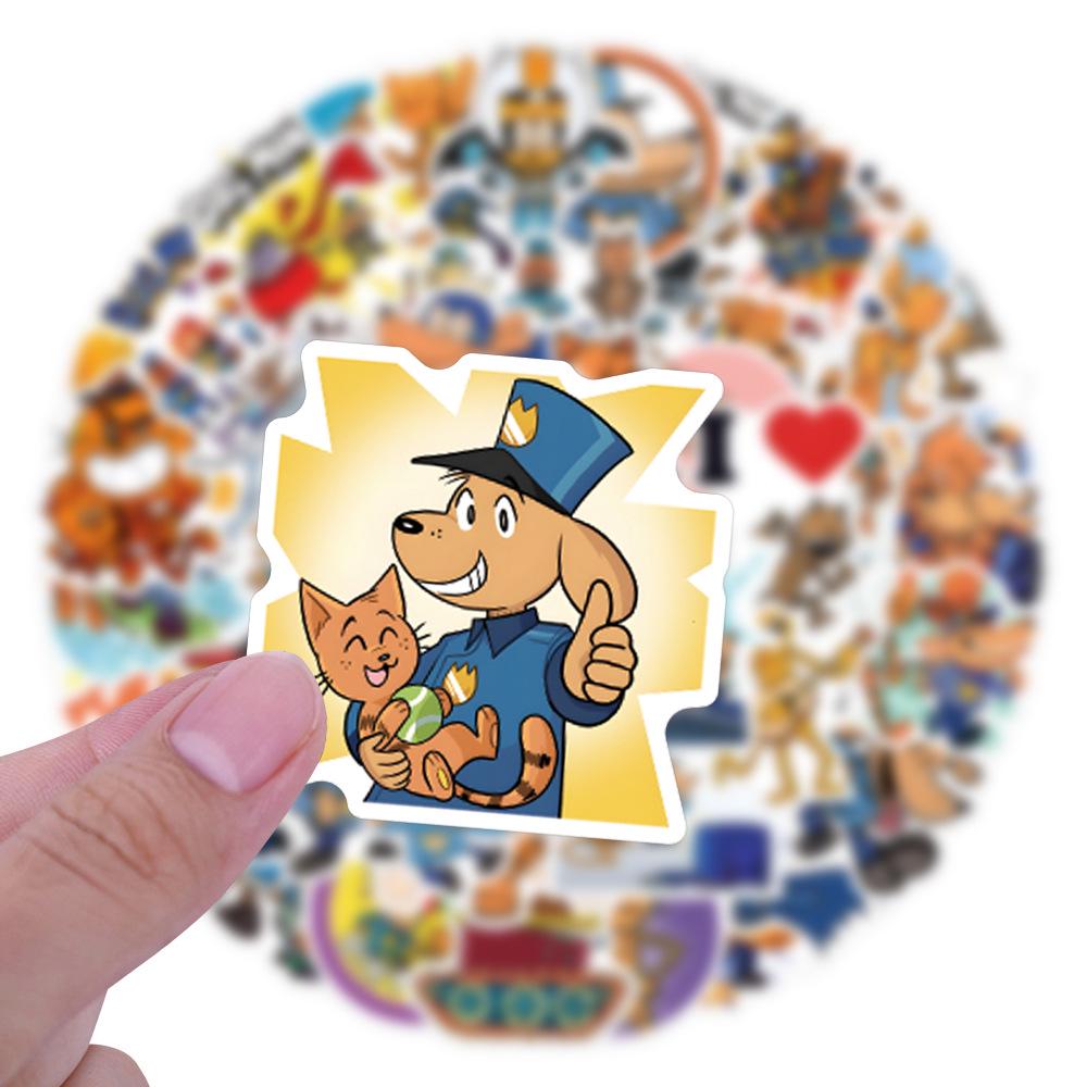 55 Dog Detective Cartoon Anime Stickers - Waterproof Graffiti Decorations for Phones and Skateboards