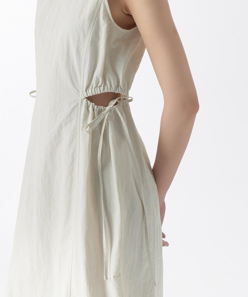Musinsa Standard Woman Women'S Nylon Cutout Long Dress [Cream]