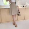 New Arrivals Open Run Women Cotton Pintuck Mini Skirt Back Banding Classic