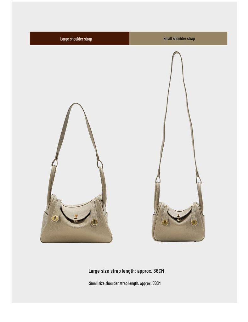 Borsa Dottore TOGO in Vera Pelle di Mucca - Cucita a Mano con Filo Cerato, Sensazione di Lusso, Singola Spalla da Donna, Stile da Pendolare, Best Seller.