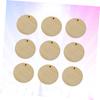 ULDIGI 50pcs Circle Labels, Wooden Tags, Wood Jewelry Chips, 7-Disc Wood with Holes, Charms, DIY Pendants, Wooden Charms