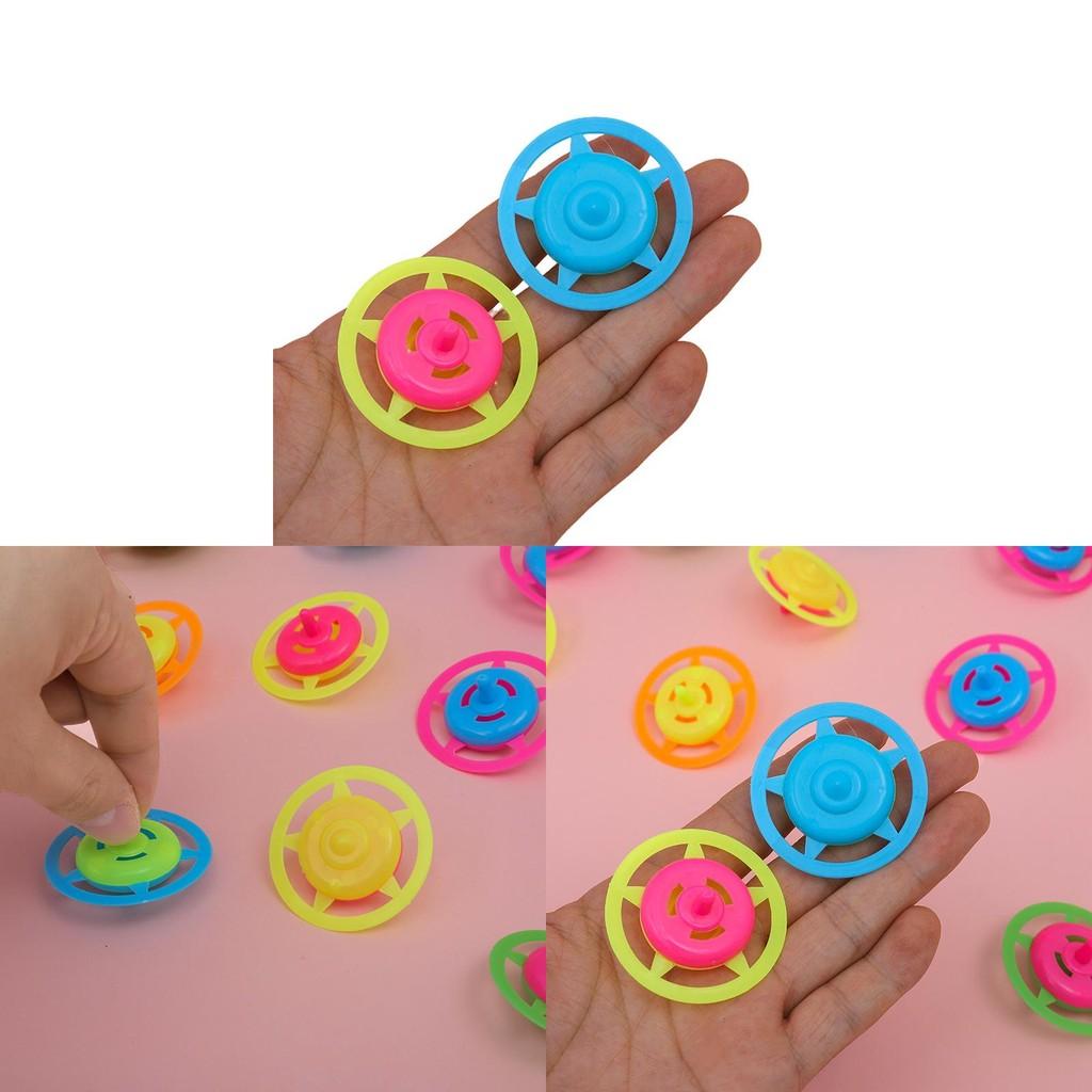 Plastic Spin Kids Gyroscope Toy With Bright Swirl Colors For Fun Play Gift