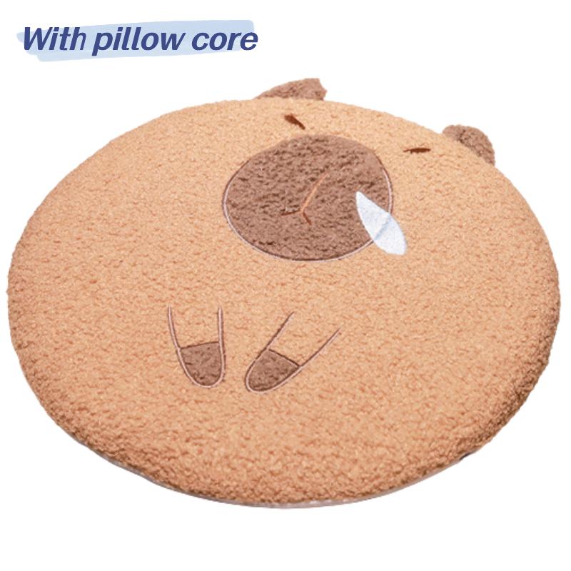 

Cartoon Capybara Plush Cushion Office Non Slip Thickened Chair Pad Long Sitting Snot