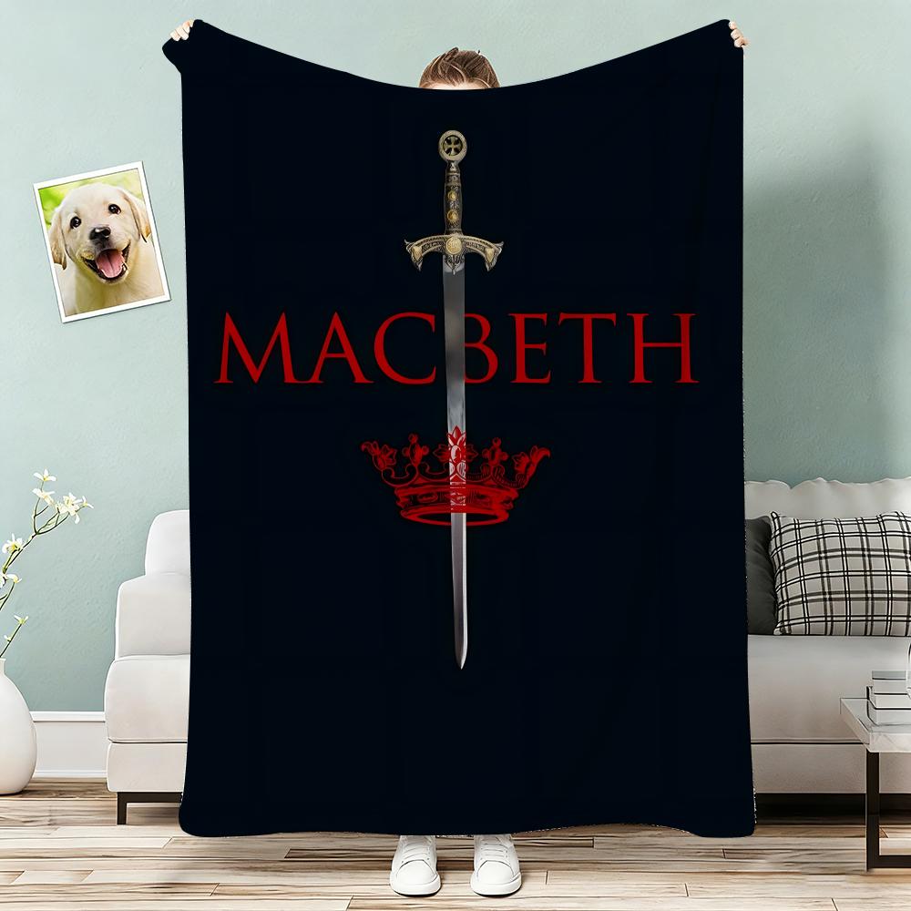 Macbeth Throw Lightweight 240g Flannel Blanket Soft Skin-friendly for Summer Cooling 75x90cm