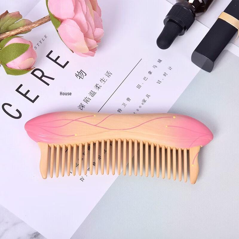 Tan Mujiang Camellia Series Wooden Comb Gift Set