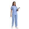 Damen Kurzarm Reißverschluss Scrub Set für Tierpflege, Krankenhaus, Arzt, Krankenschwester