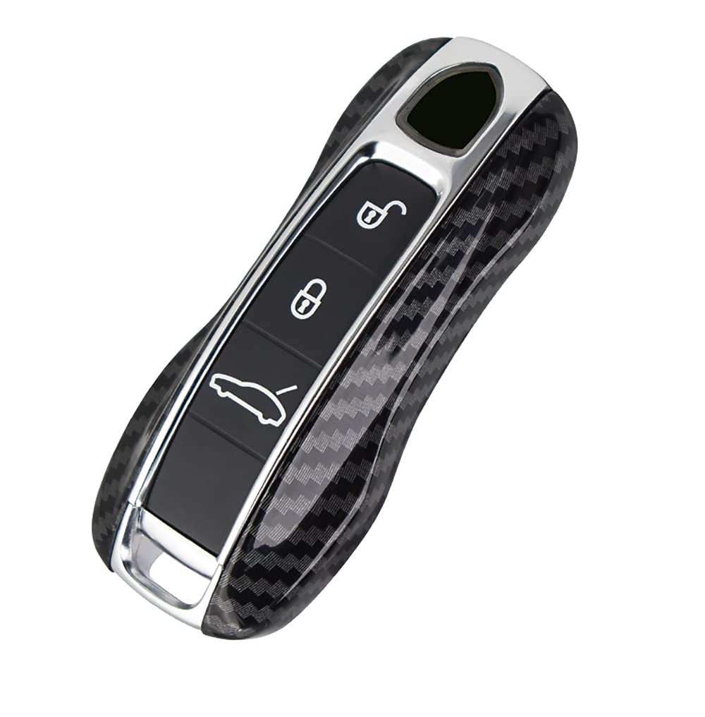 Porsche Key Case, Smart Key Cover, ABS Plastic, Metallic Glossy Key Holder, Stylish, Luxury,