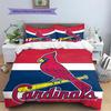 St.Louis Cardinals Pattern Bedding Quilt Set  Home Decoration  Gift (1 * Duvet Cover + 2 * Pillowcase  Without Core)