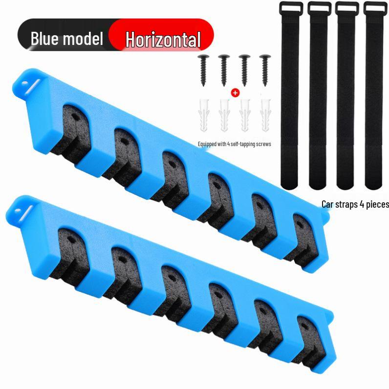 Multi-functional Wall-mounted Fishing Rod Rack - Hole-free Display and Storage