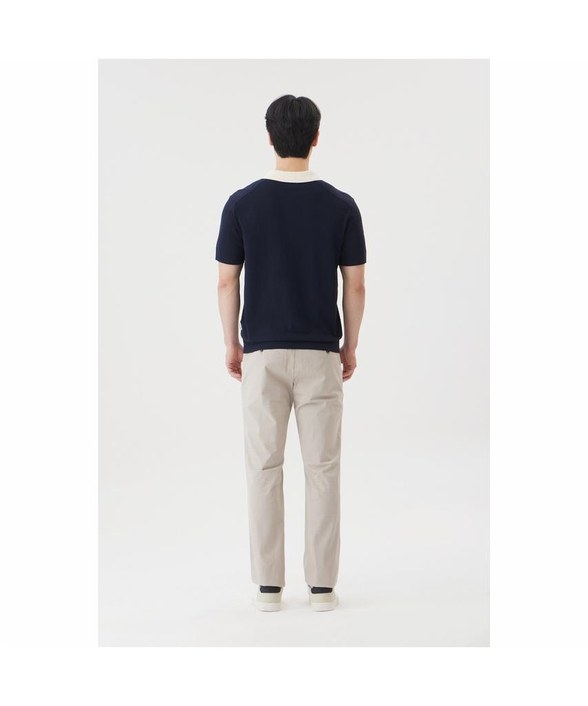 BRENTWOOD [Washable] Color-Blocked Polo Neck Sweater Brwam26531Nyx