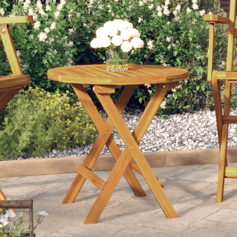 Patio & Garden Tables Bistro Table 46X47 Cm Solid Wood Acacia