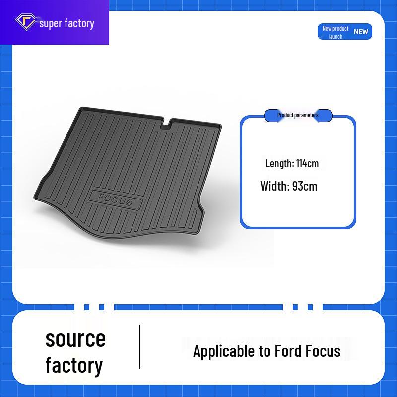 Ford Focus Trunk Mat - Classic TPE Waterproof Non-slip Accessory