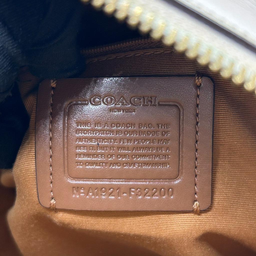 Used COACH Backpack Â· Daypack Signature Medium CharlieBackpack Â· Daypack Beige/white PVC/leather Women