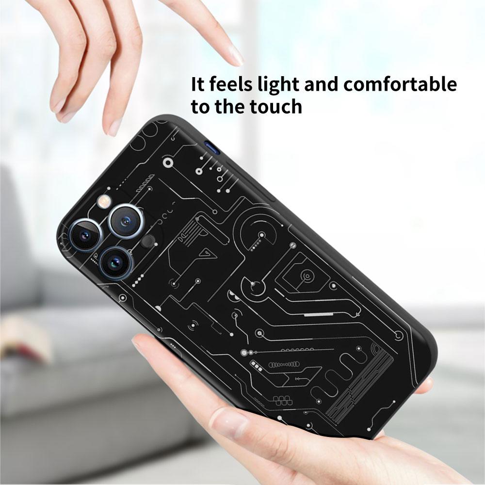 Funda Case For Apple iPhone 14 11 13 7 12 Pro 7 XR XS Max 8 Plus 6 14Pro Black Phone Coque Vintage Cassette Tape Retro Style