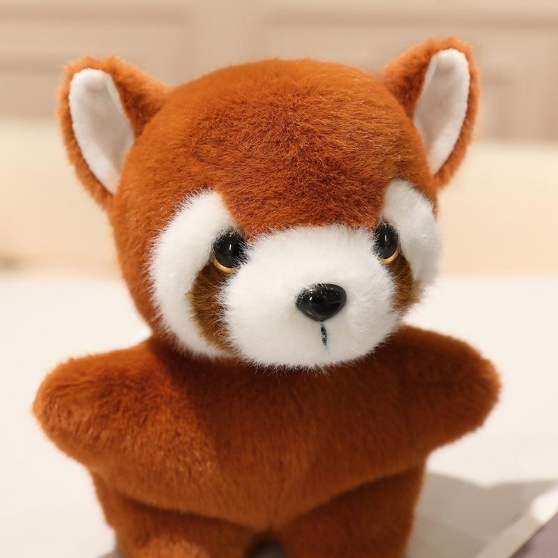 16cm Large Fluffy Tail Lovely Animals Stuffed Raccoon Cat Fox Palm Plush Soft Gifts
