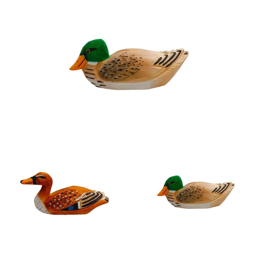 Wooden Duck Carving Gift For Kids And Friends Handmade Ecofriendly Home Decor