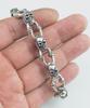 Sheen666 Skull Link Silver Bracelet