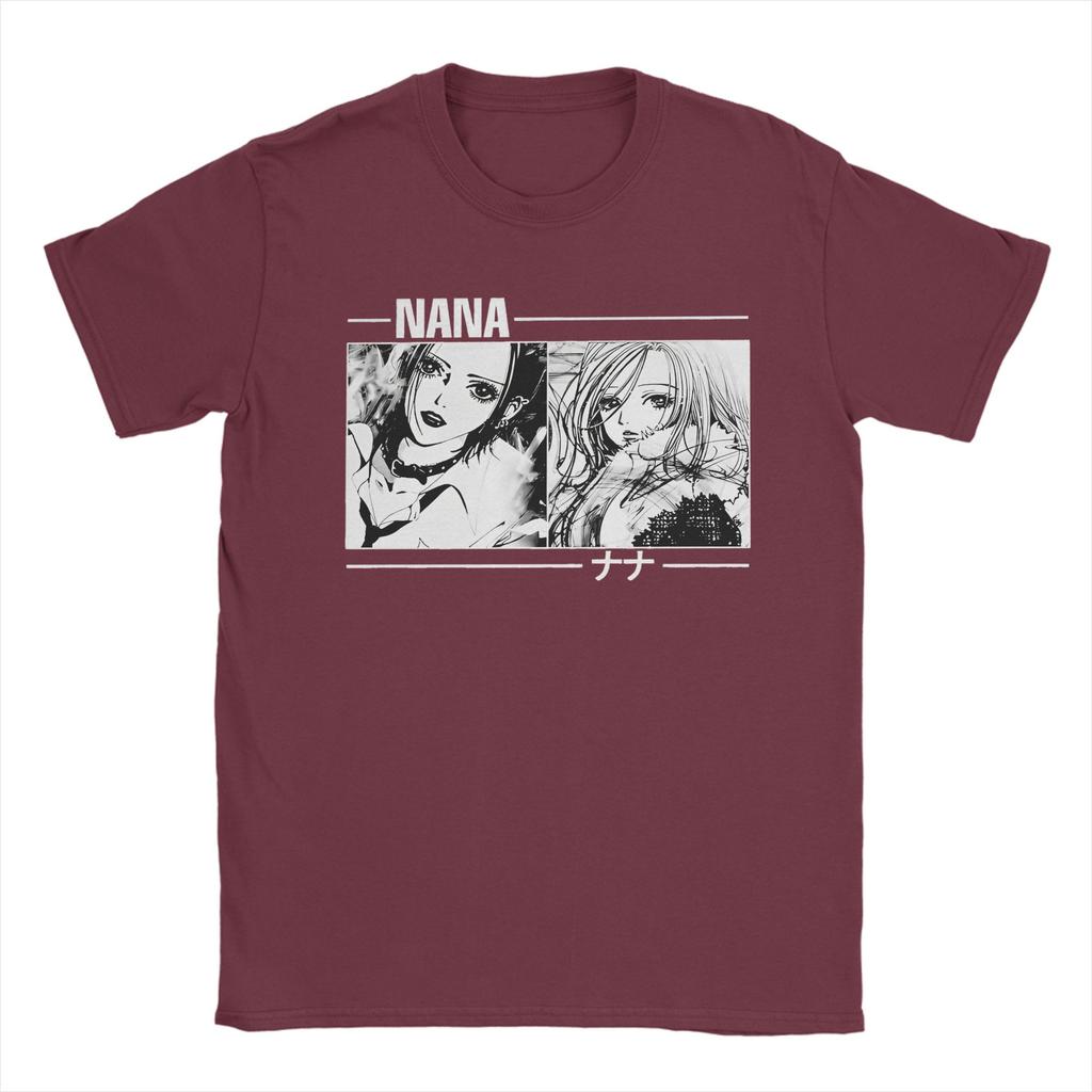 Nana Anime Sketch TShirts Men Women Osaki Kawaii Cartoon Funny Cotton Tee Shirt Crew Neck Short Sleeve T Shirt Plus Size Tops