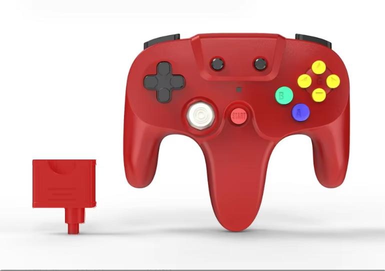 2.4GHz Wireless Controller for N64 Gamepad for N64 Console Built-in Vibration Motor & Turbo Function N64 Joystick