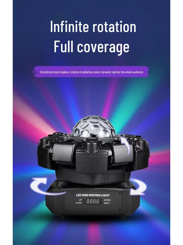 2025 Bee Eye Six-Arm Vajra Laser Bar Disco Stage Light with Strobe and Rotating Effects