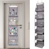 4 Lagen Graue PVC Hängende Aufbewahrungstasche Multifunktionale Stoff Aufbewahrungstasche Organizer Hinter der Tür 1 Stück