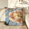 Art CCherry BBlossom Cushion Cover Pillow Case Antidustmite Pillowcase Silky Short Plush Sofa Cushion Cover hot