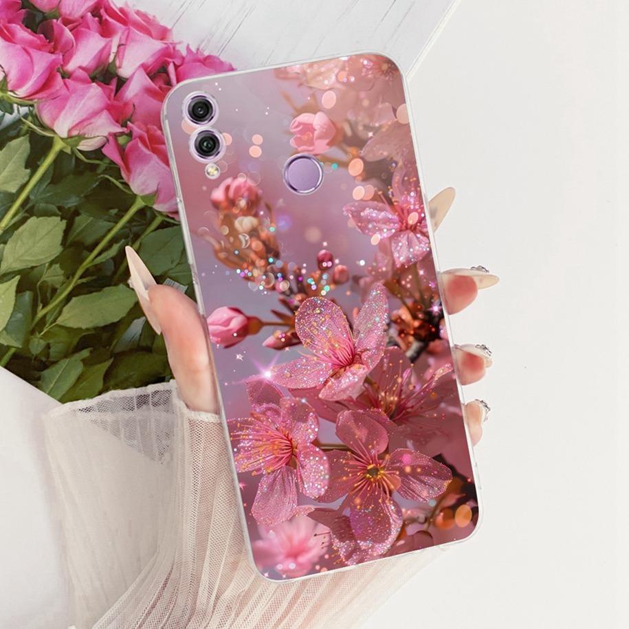 Custodia per Honor 8X JSN-L11 JSN-L21 JSN-L22 Popolare Fiore Fiocco Silicone Morbido Cover Protettiva Per Honor 8X Max Alloggiamento Honor8X