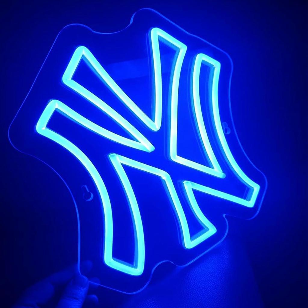 Neon Sign for New York Yankees,Dimmable Sports Team NY Neon Light for Party, Bar, Man Cave,Game Room Decor Man Birthday Gift