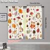 2pcs, Minimalist Curtains 2D Print Hello Autumn Machine Washable (without Rod) Outdoor Decorations for Living Room, Bedroom,
