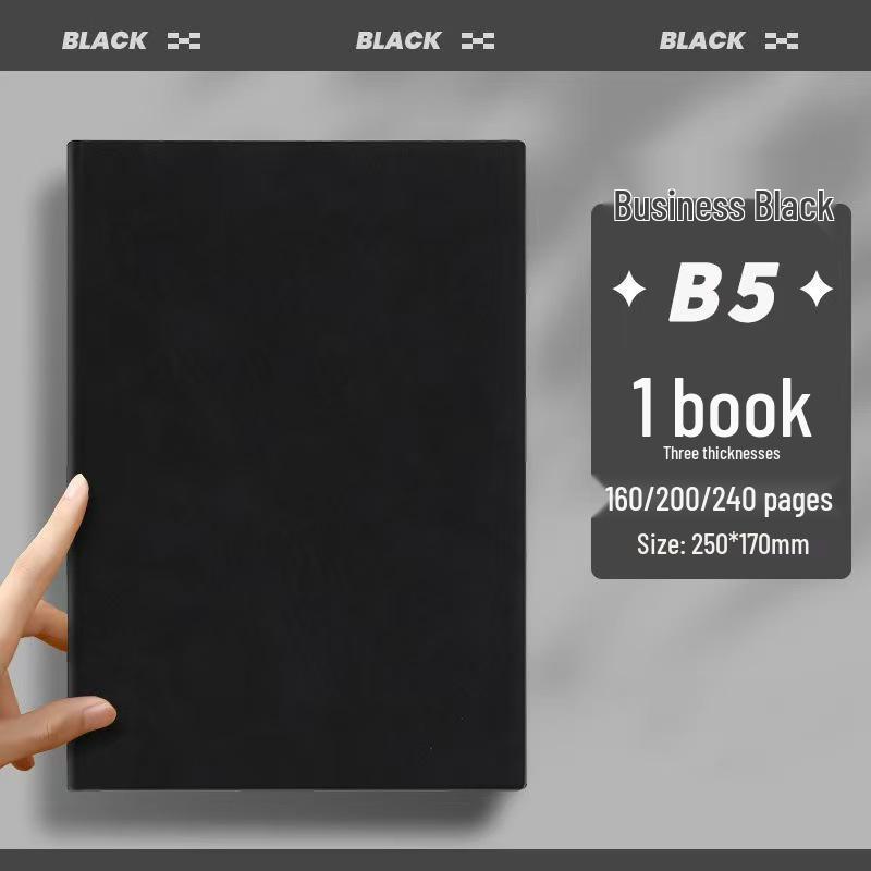 A5 Thickened Soft Leather Notebook with Deer Head Buckle – Elegant Business & Study Journal.