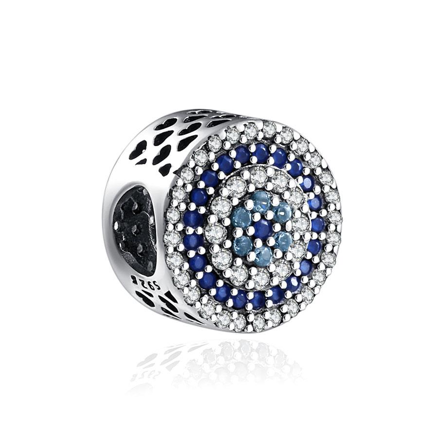 New 2024 925 Sterling Silver Plated Blue Pave Series Star Owl Butterfly Moon Pendant Diy Jewelry Bead Fit European Bracelet