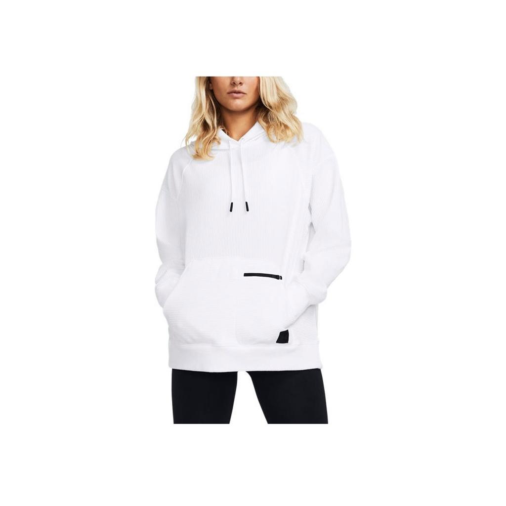 Under Armour Solid Fleece Training Hoodie Women Hoodies White 1379775-100