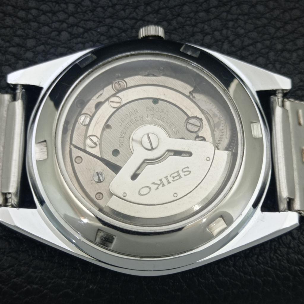 AUTOMATIC VINTAGE REFURBISHED SEIKO 5 6309A JAPAN MENS BLACK WATCH a442419-1