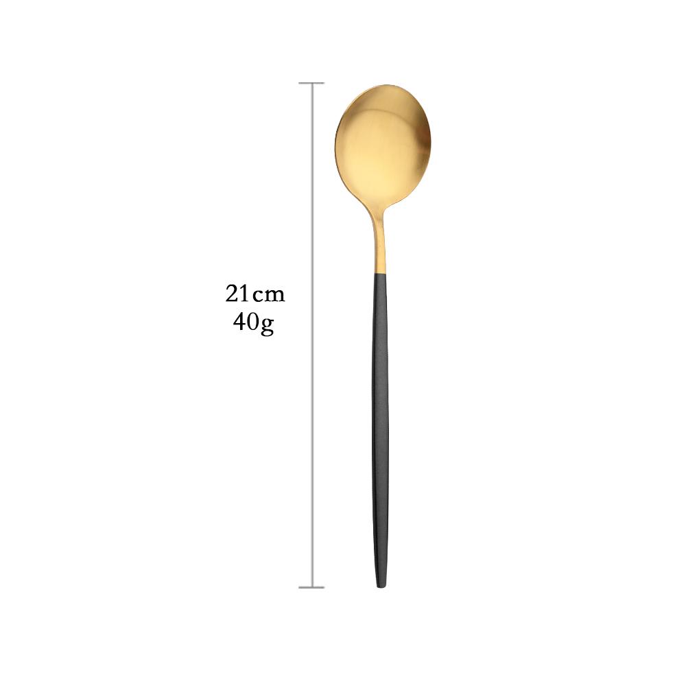 Tableware Stainless Steel Black Gold Flatware Cutlery Set Dinnerware Dinner Knife Coffee Spoon Fork Salad Fork Spoon Silverware